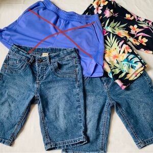 Girls Lot of 4 Size 10 girls shorts Jeans Biker athletic